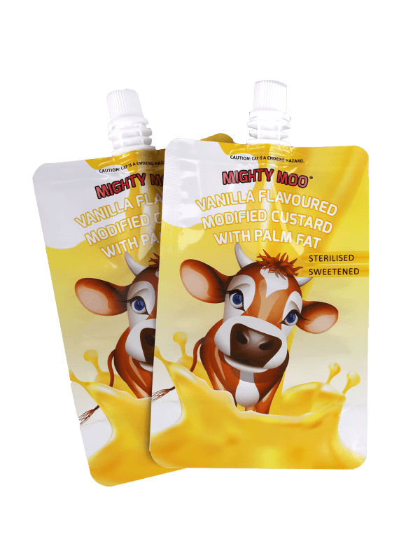 Пакет с носиком для варки молока при высокой температуре